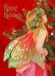 Free Christmas Cards: Fairy Christmas Cards, Cute Fairies for Xmas Wishes