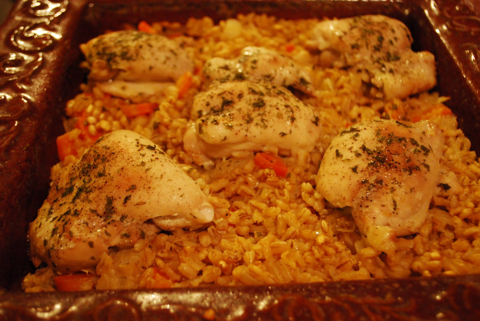 "Pointless" Meals Chicken and Barley Bake