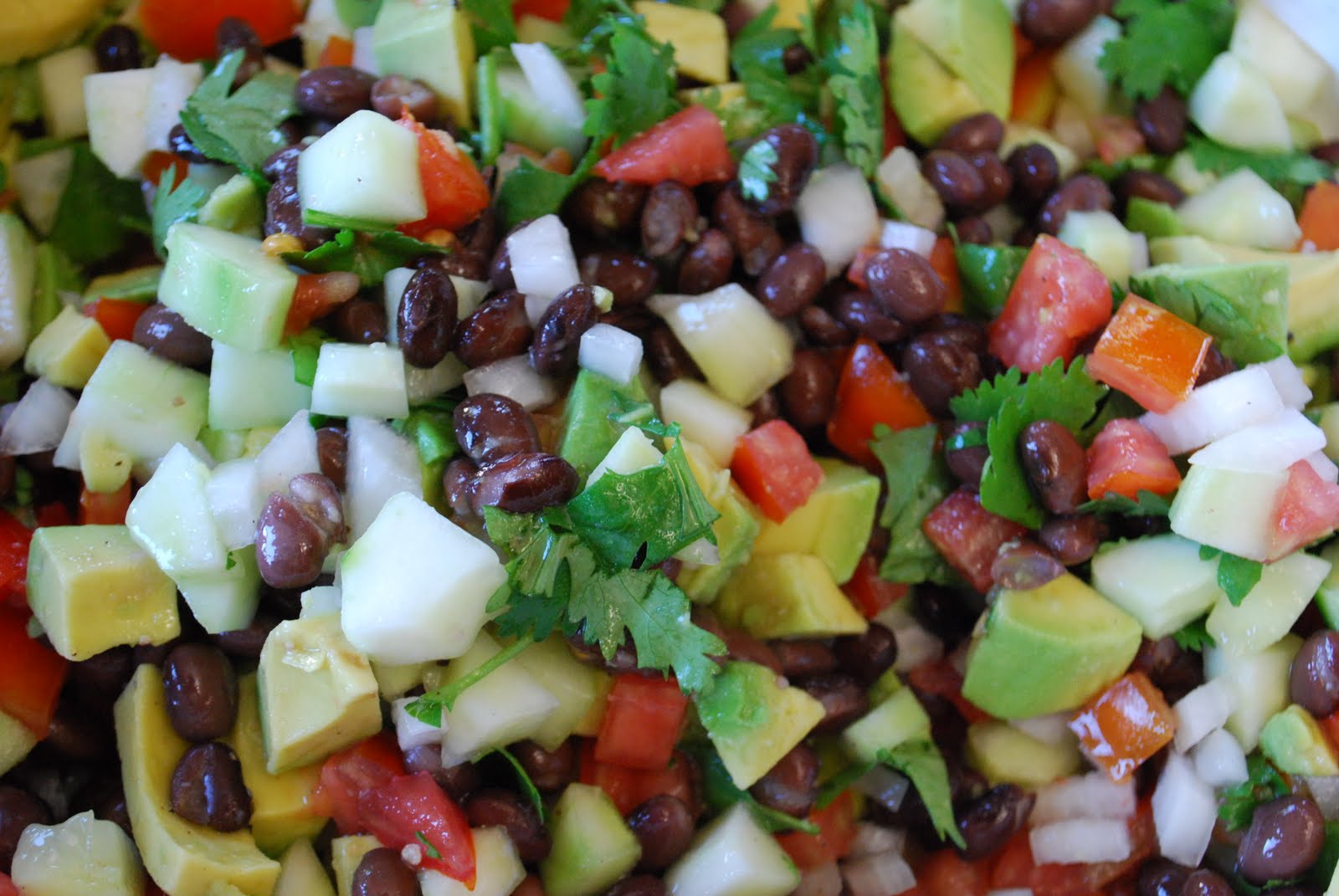 "Pointless" Meals Black Bean , Cucumber, Avocado Salad