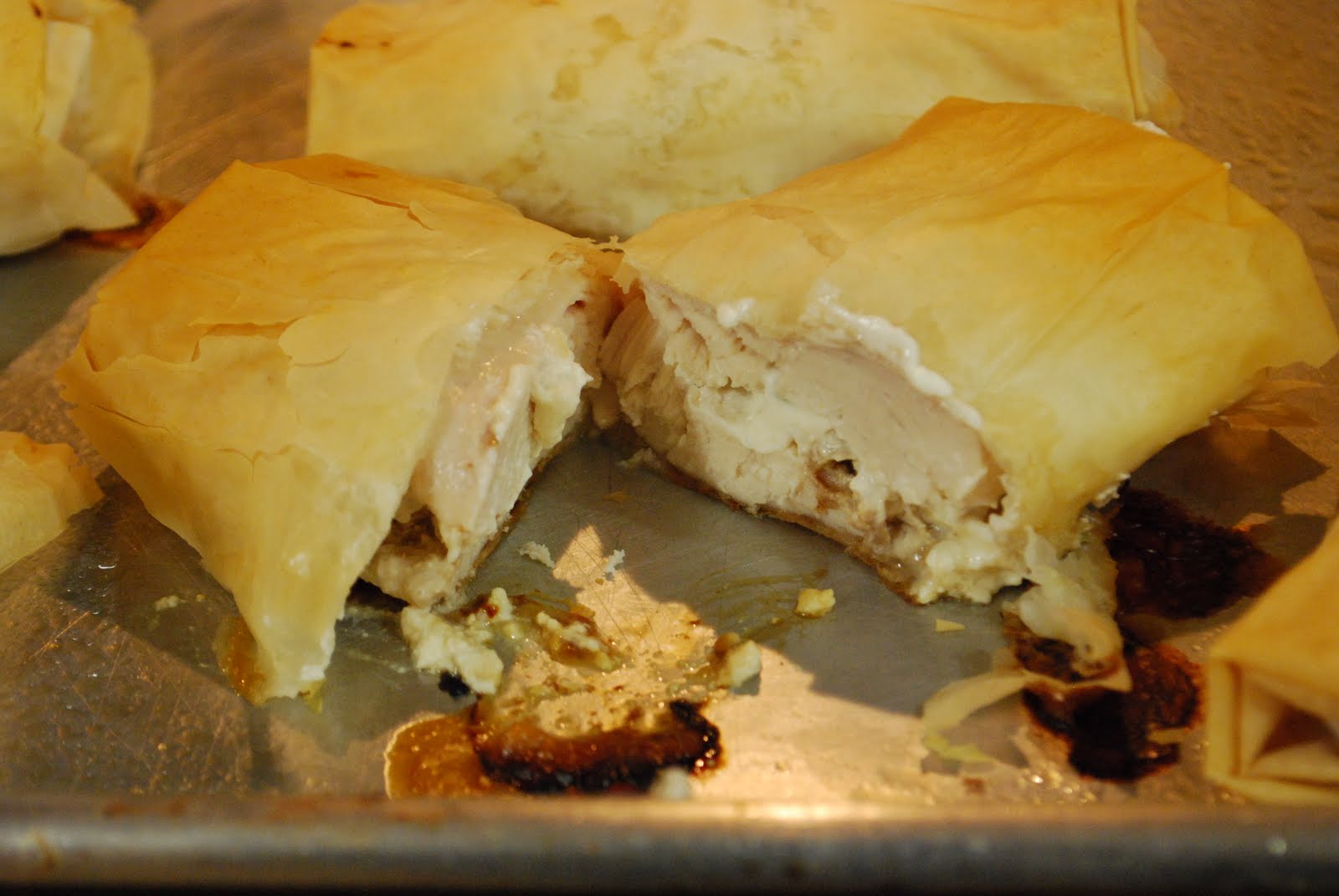 "Pointless" Meals Phyllo Wrapped Cream Cheese Stuffed Chicken