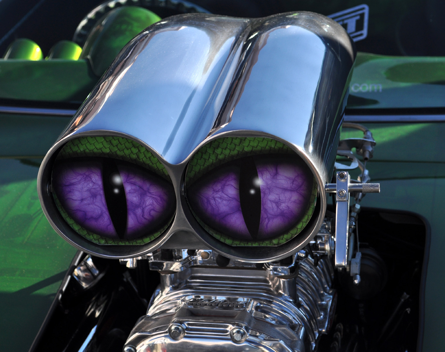 Just A Car Guy Love those fantastic painted intake butterfly valves