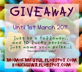 GiveAWAY..mintak ape saje! :P