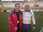 Beto e o técnico Itamar Schulle