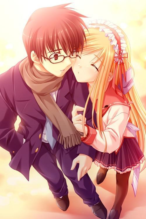 Anime Boy Hugging Girl. wallpaper Cartoon Girl And Boy