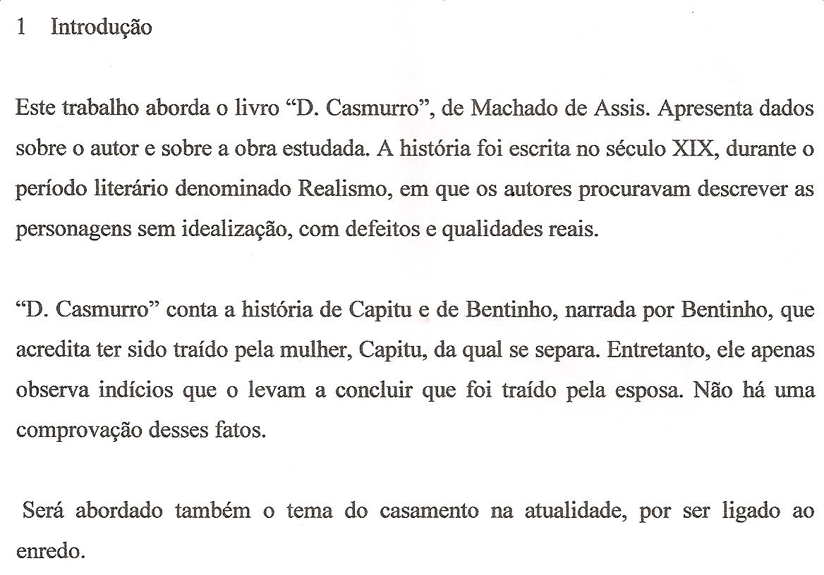 Exemplos de introdução de trabalho escolar