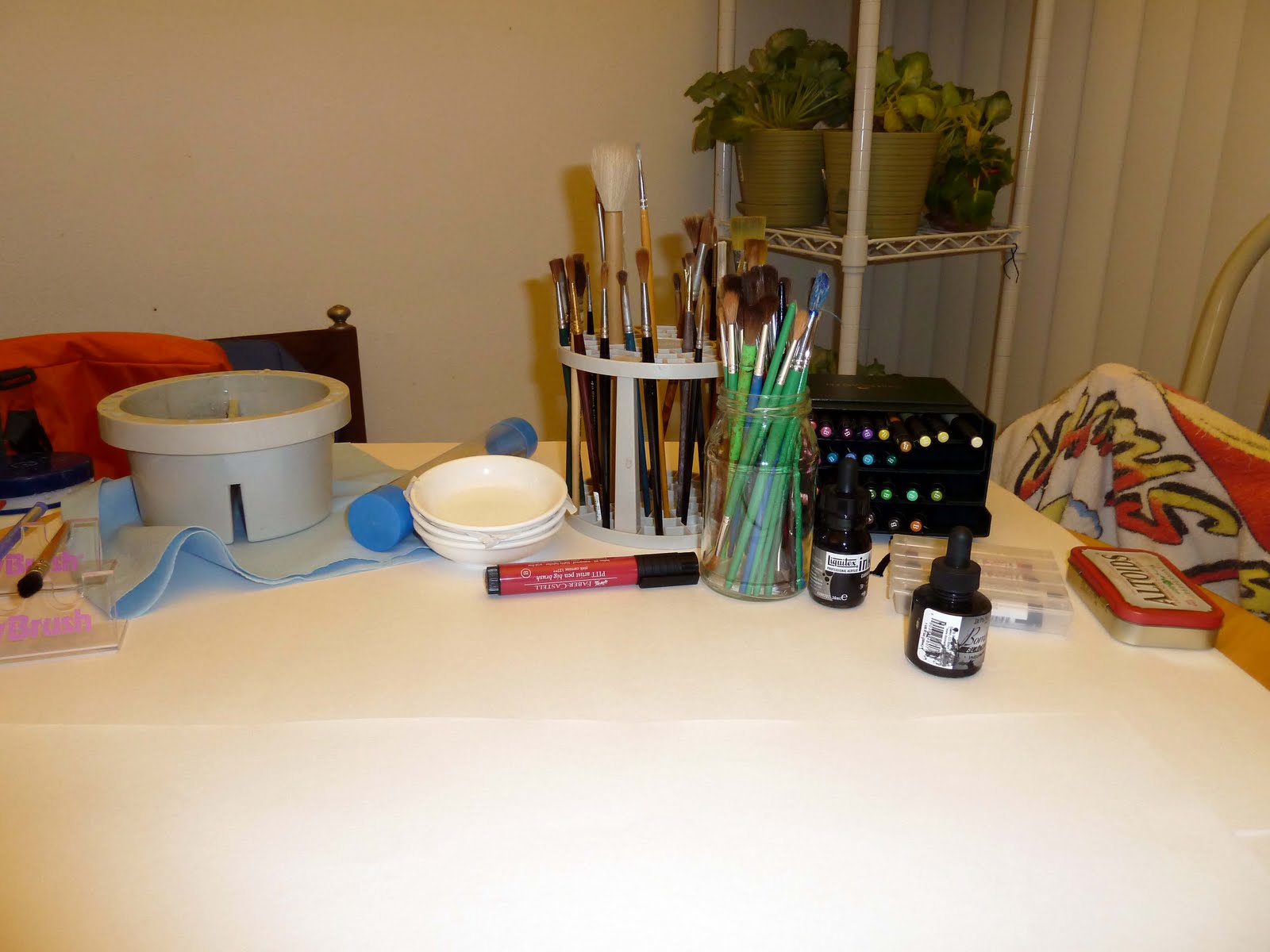 Dr. Ph. Martin's Bombay Black India Ink and Liquitex Acrylic Ink doodle