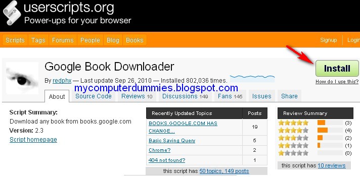 book userscript downloader
