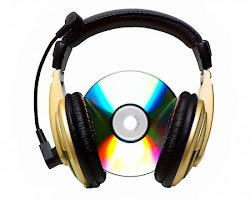 A disk and headphones