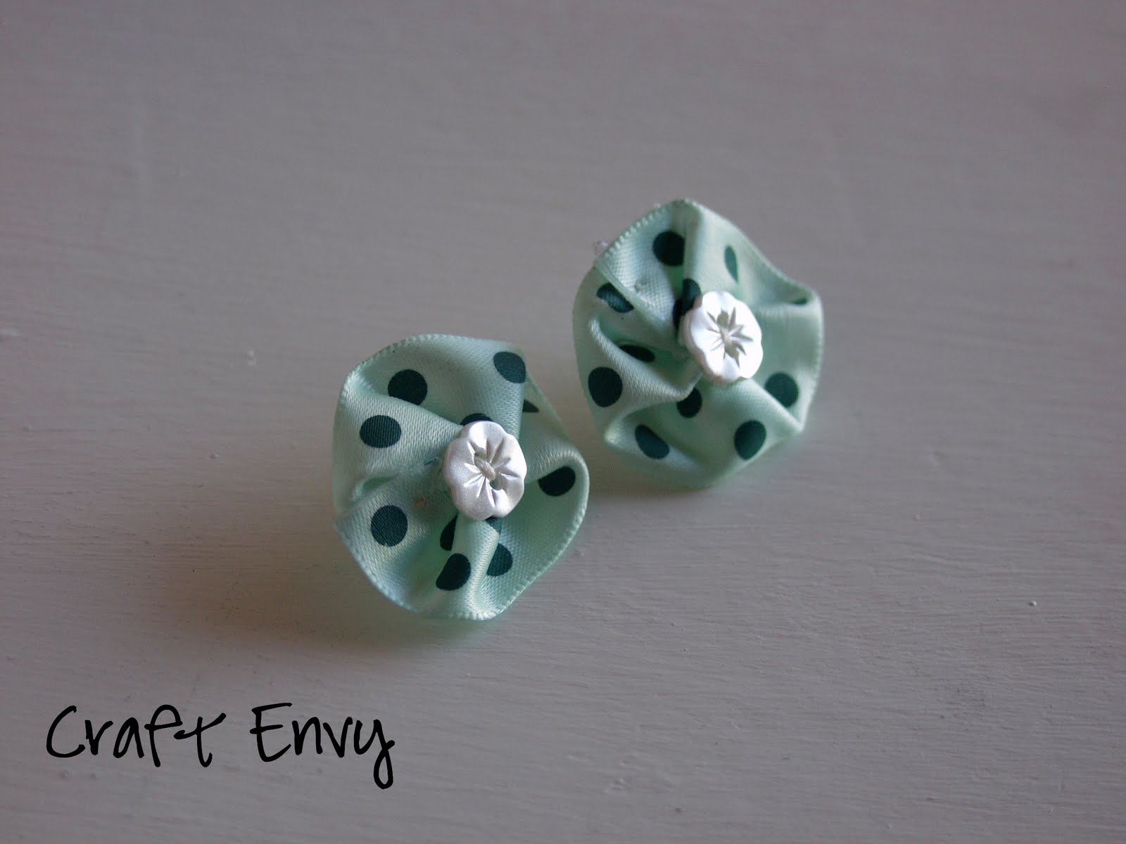 Craft Envy Earring Week Ribbon Flower Earrings