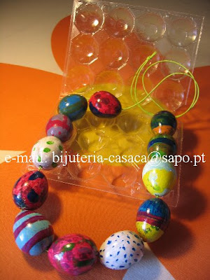 Colar com ovos de codorniz
