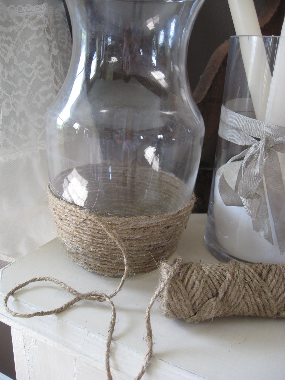 Two Junk Chix Glass Vase Revamp