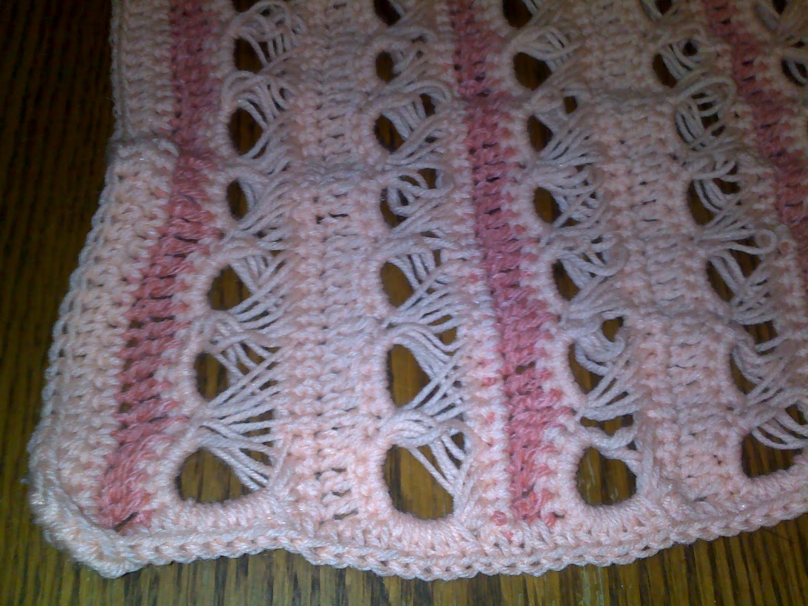 Crocheting and life in general Broomstick Lace baby blanket