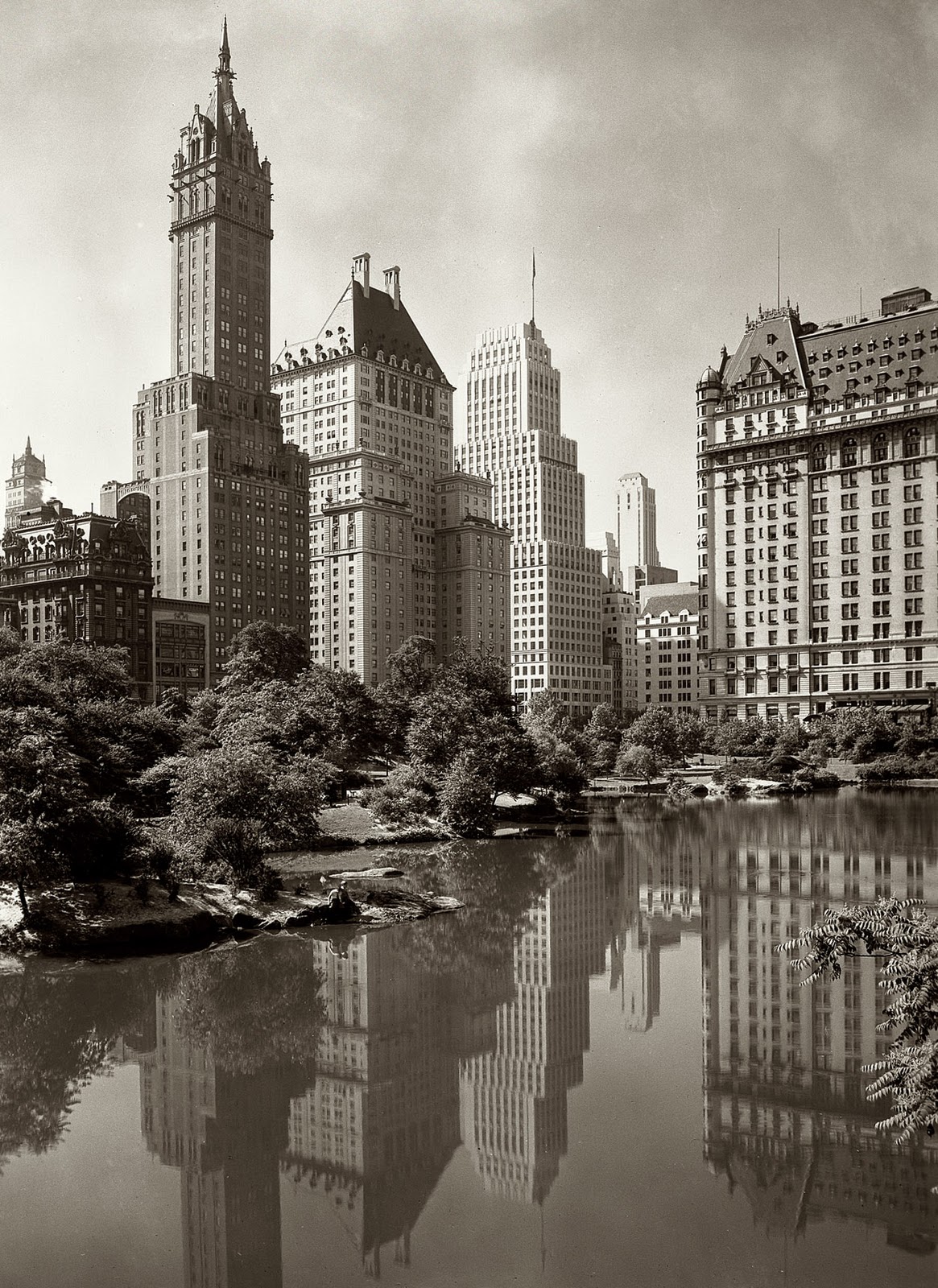 1933 a view across new york s central park lake framed by the sherry 1933 a view across new york s central park lake framed by the sherry