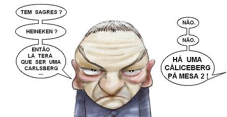 Jesualdo Ferreira - caricatura de Ricardo Galvão para A Bola