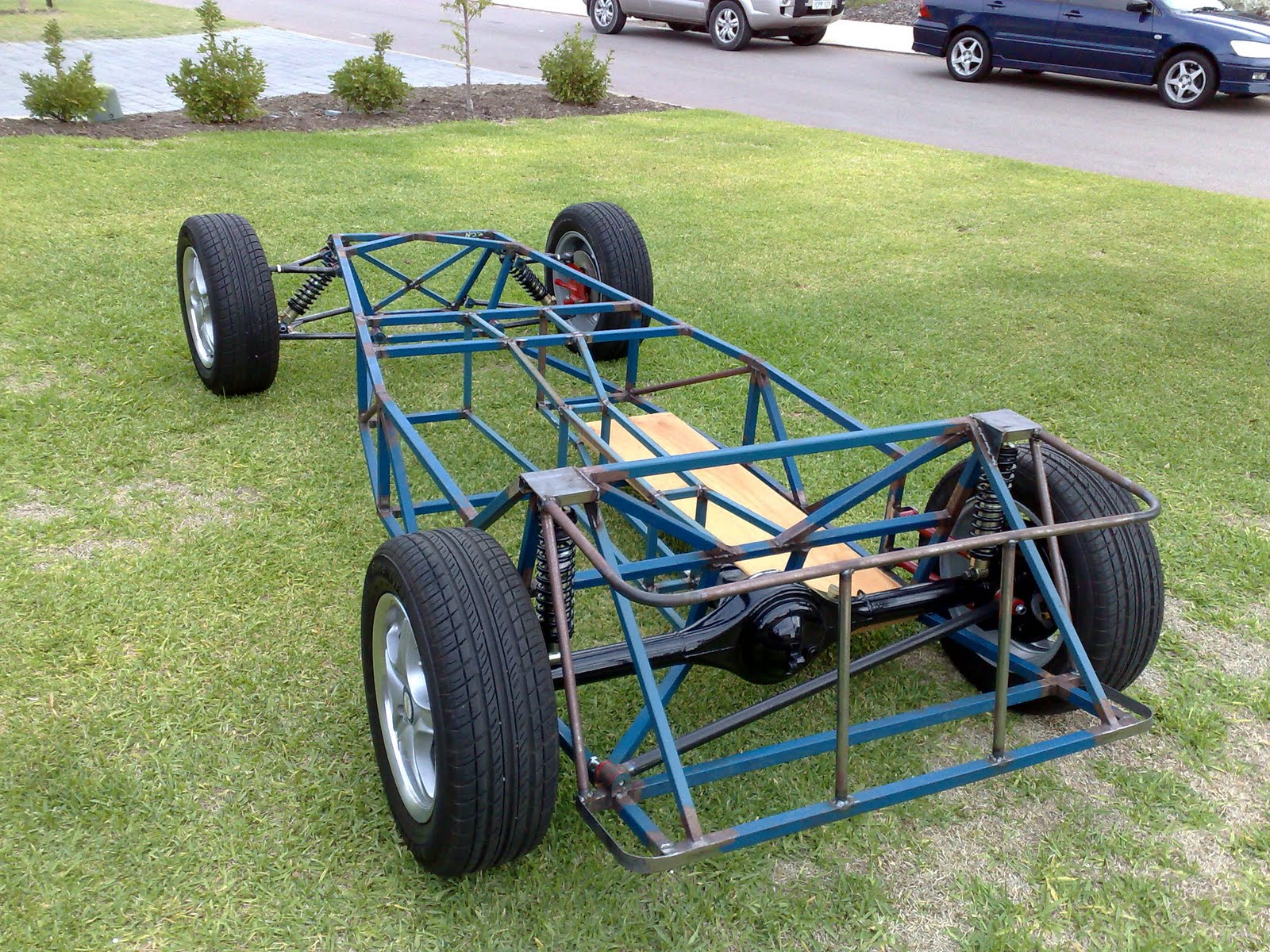 steves awesome locost 5th April 2010 Rolling chassis