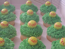 Softball Cupcakes