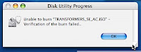 DVD burning problem
