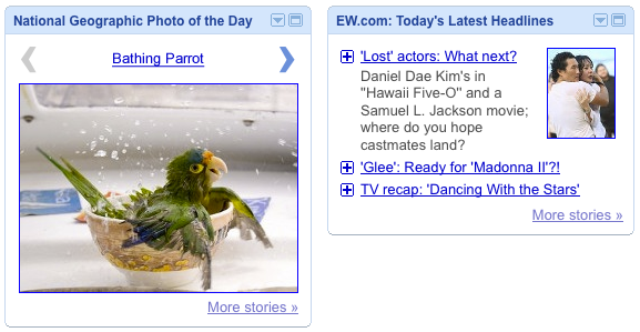 Slideshow and Headline and lead story views