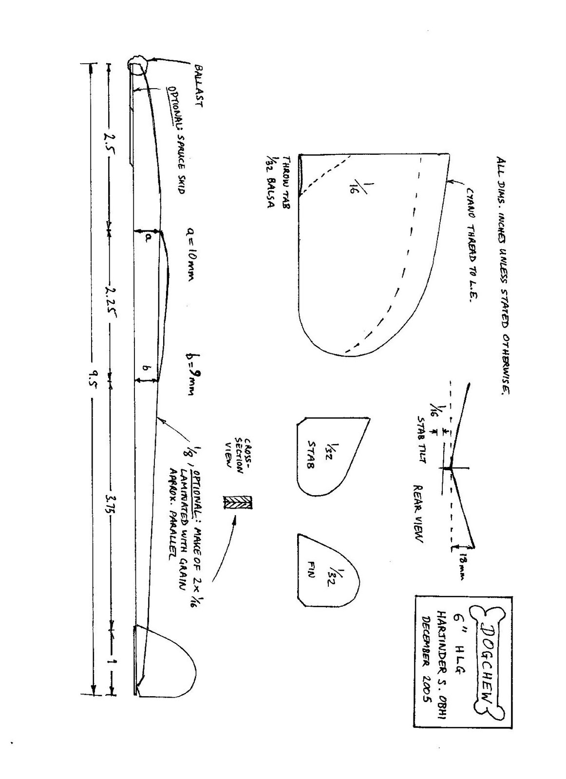 glider template for balsa wood
