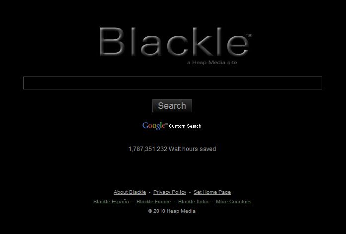 How is Blackle saving energy?