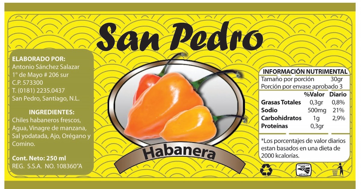 Carlos Sánchez Etiqueta Salsa San Pedro v. Habanera