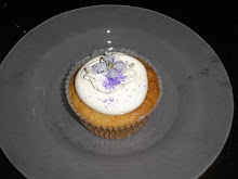 My candied violet on a cupcake.