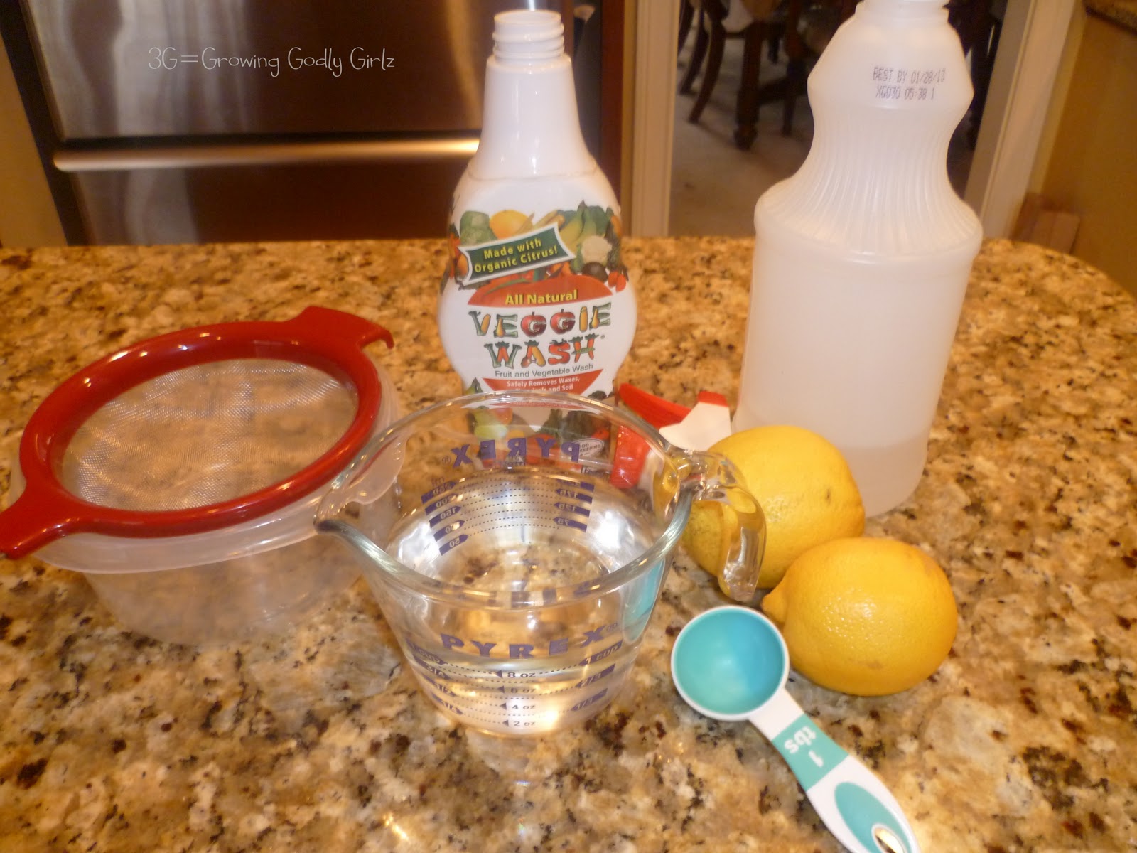 3G=Growing Godly Girlz DIYFruit and Veggie Wash!!