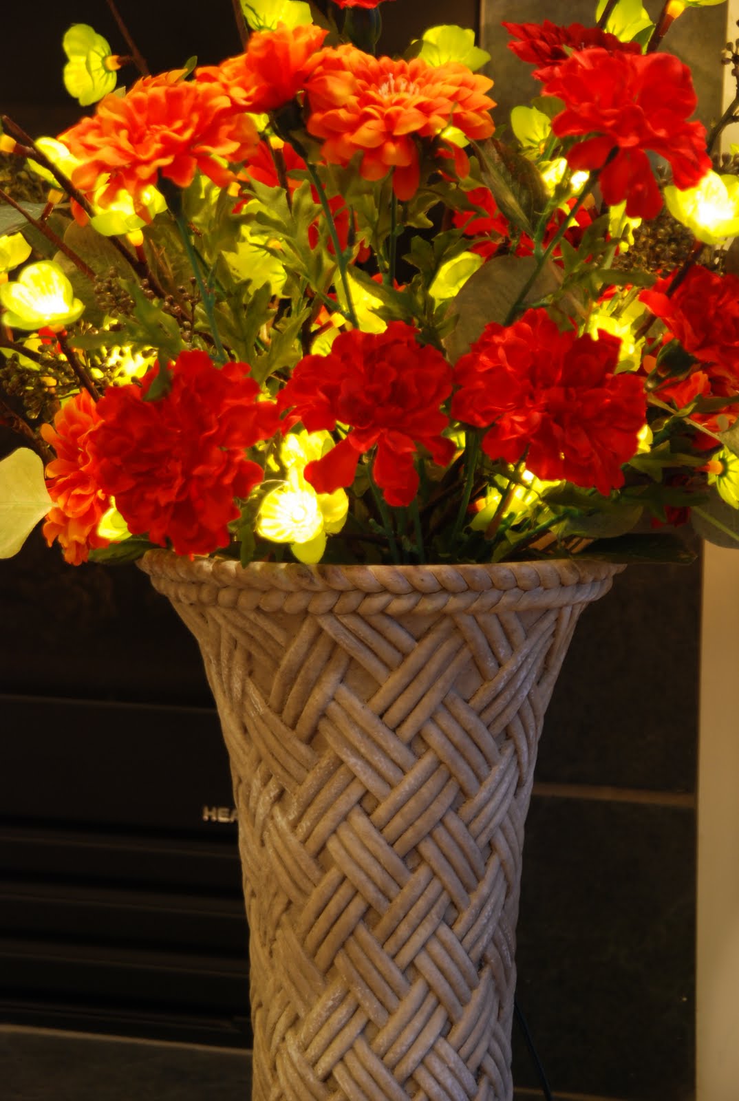 shelley b decor and more Lighted Flower Arrangement