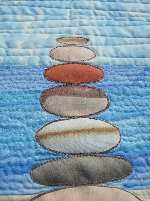 pebble stack quilt kit art quilt kit