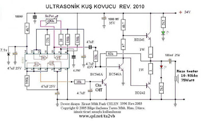 ultrasonik kuş fare kovucu devre şeması ultrasonik kuş fare kovucu devre şeması