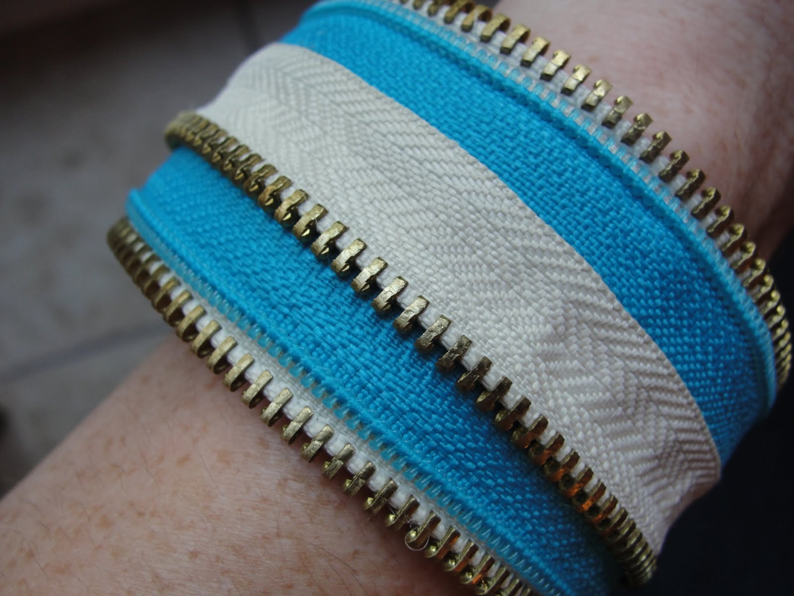 Imperfectly Beautiful Easy Zipper Cuff Bracelet