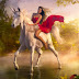 Beautiful girl riding Unicorn