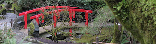 Photo by John H Strange Detail of Red Bridge in Butchart Gardens, Victoria, British Columbia, Canada