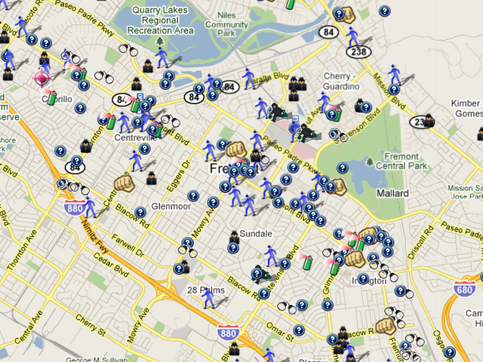 Freemont, CA Crime Map SpotCrime The Public's Crime Map