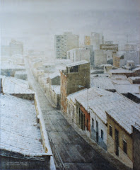 Vista de Puertollano nevado