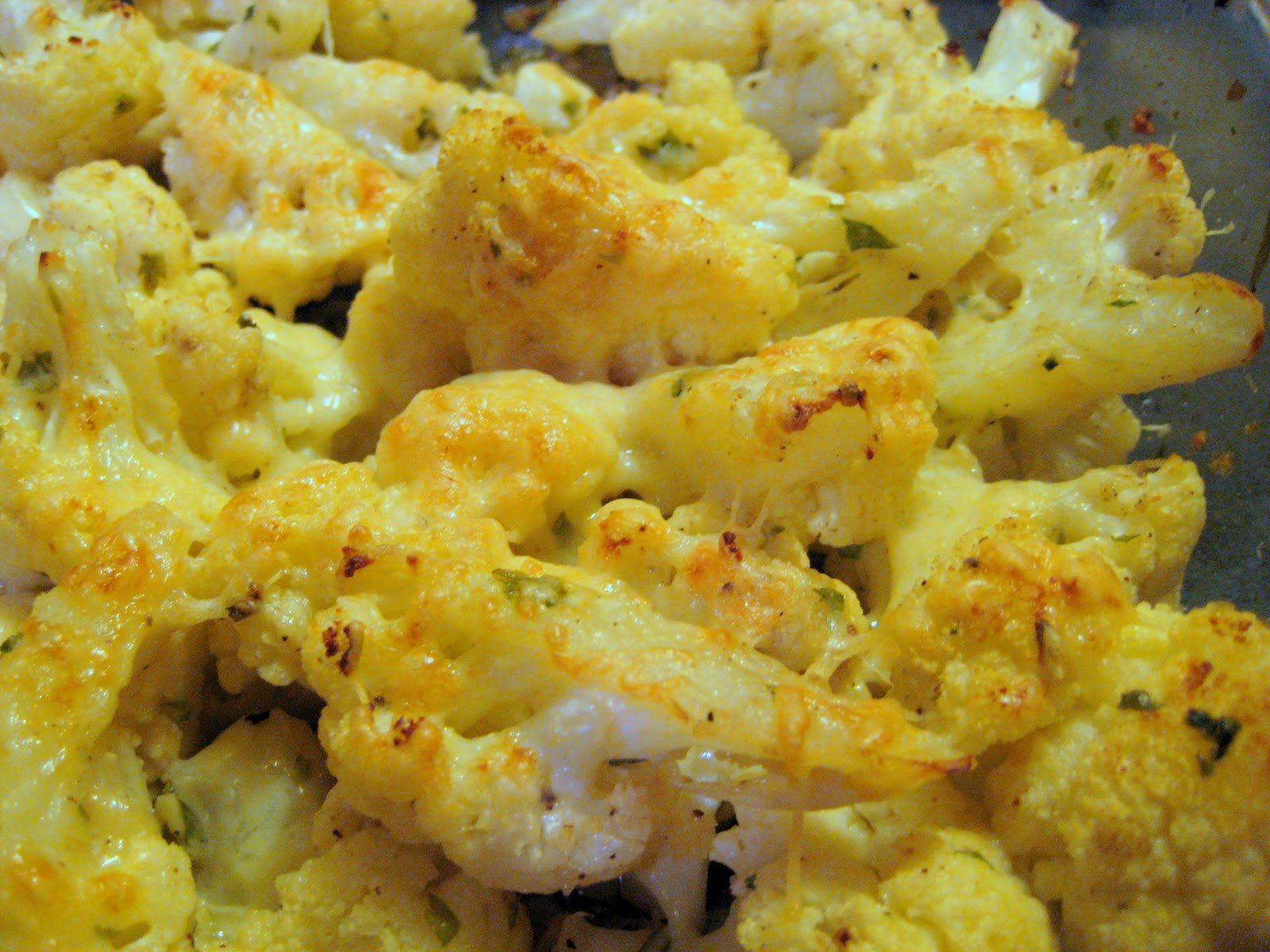 Dandy Dishes Roasted Garlic and Parmesan Cauliflower