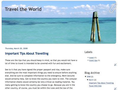 World Blogspot Templates