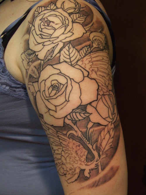 rose tattoo design. Rose Tattoo Designs