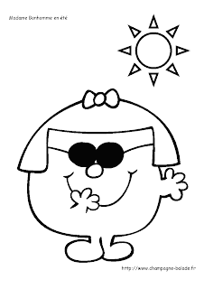 Saison, soleil, été avec madame bonhomme: graphisme fiche cycle 1