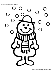 Monsieur bonhomme et les flocons de neige, maternelle