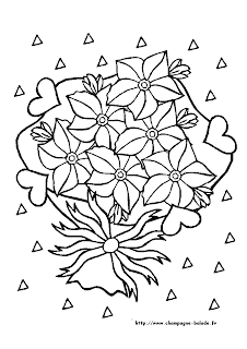 Coloriage Bouquet De Fleurs Fete Des Meres
