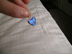 Dichroic glass heart pendant