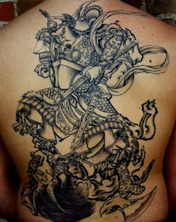 Back Body Man With Full Tattoo Designs