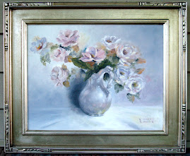 Silver vase with flowers