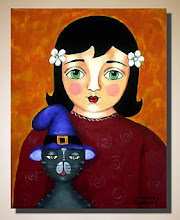 Girl with her Hallooween Cat