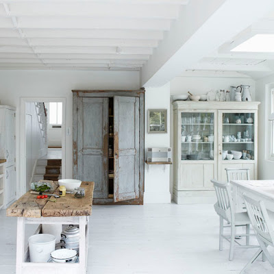 White Ceiling Beams