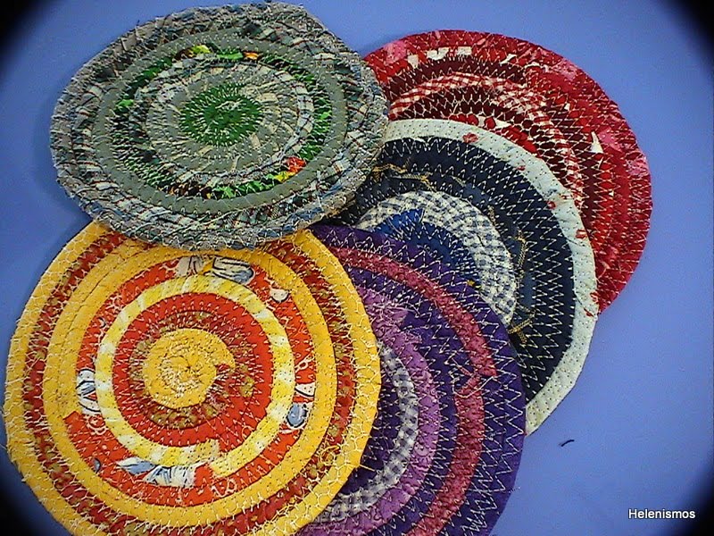 Helenismos Rag coasters, Felt coasters & Xmas Gifts