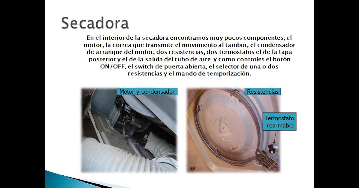 COMPONENTES DE LA SECADORA | MANUALES DE REFRIGERACIÓN