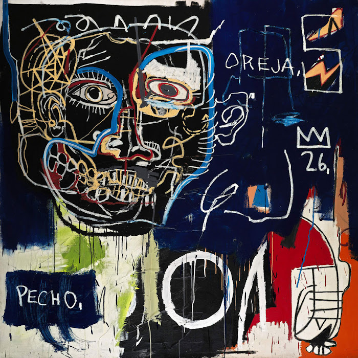 Basquiat blue face