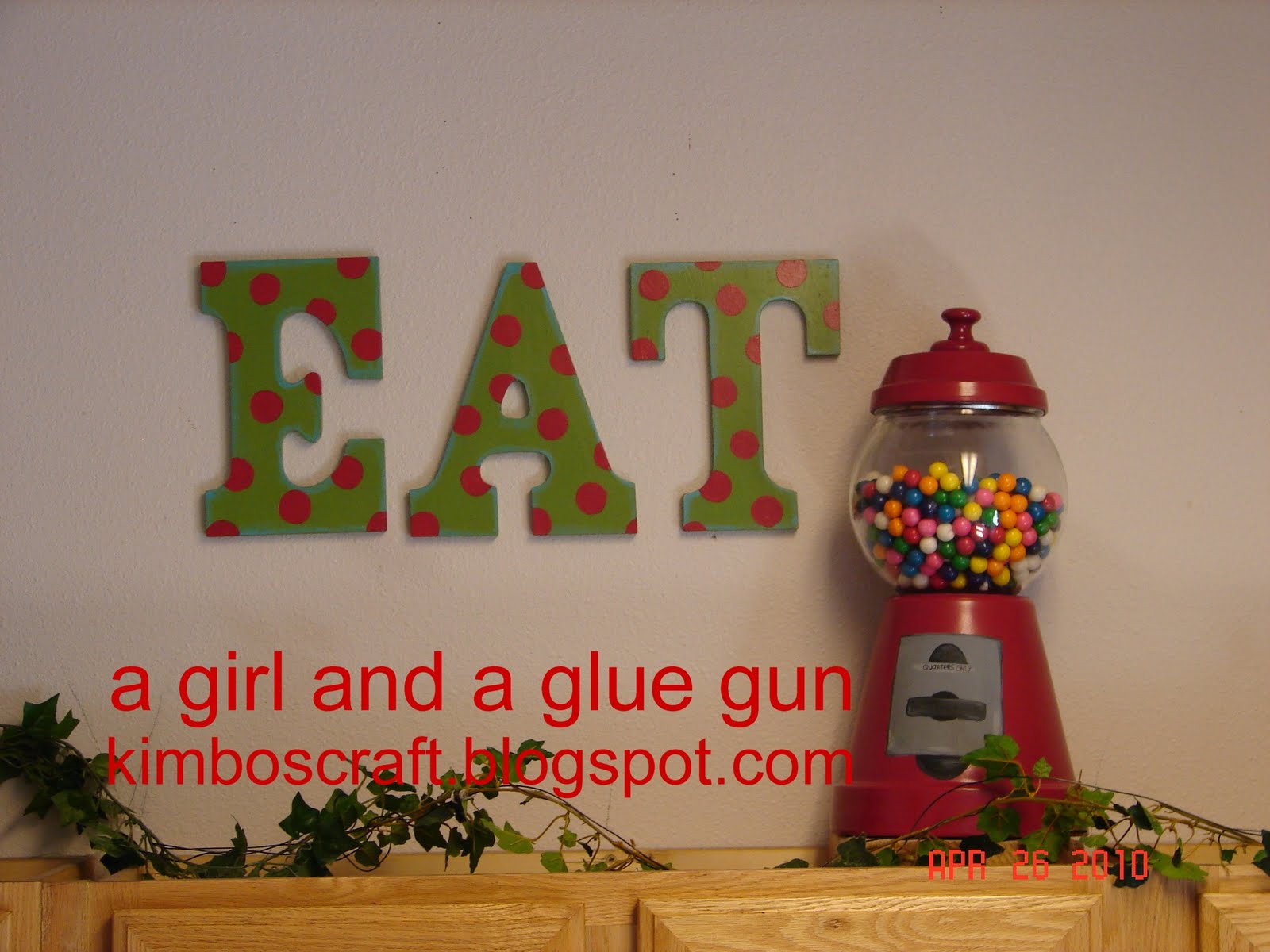 A girl and a glue gun Bubble gum bubble gum in a dish